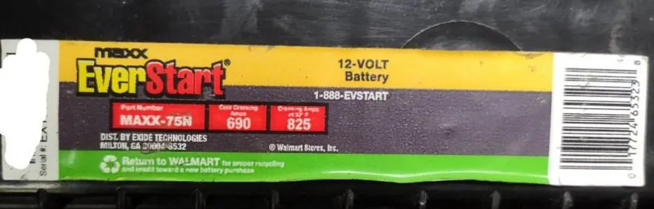 exide made everstart batteries sticker